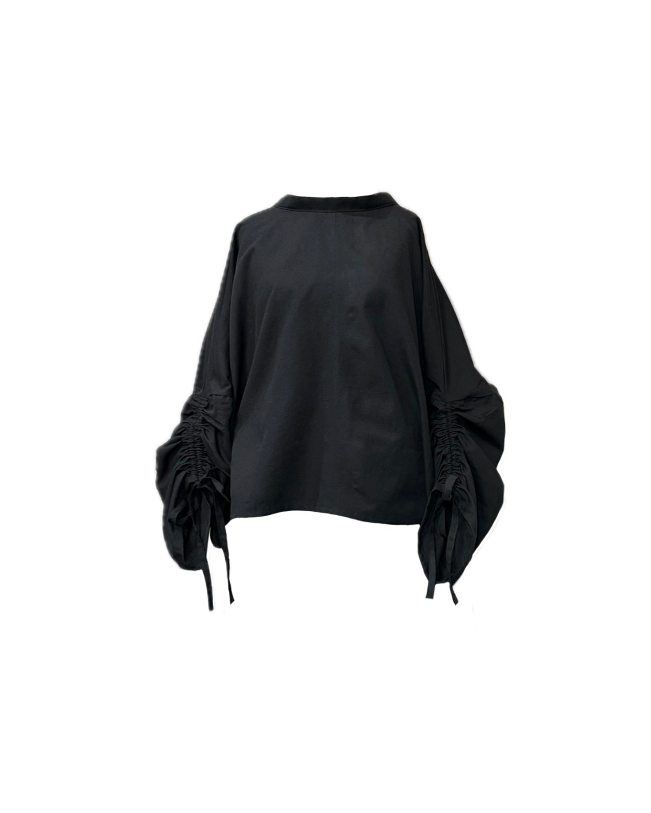 Noir Gathered Blouse