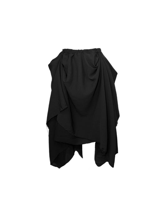 Chiffon Raw Draped Skirt