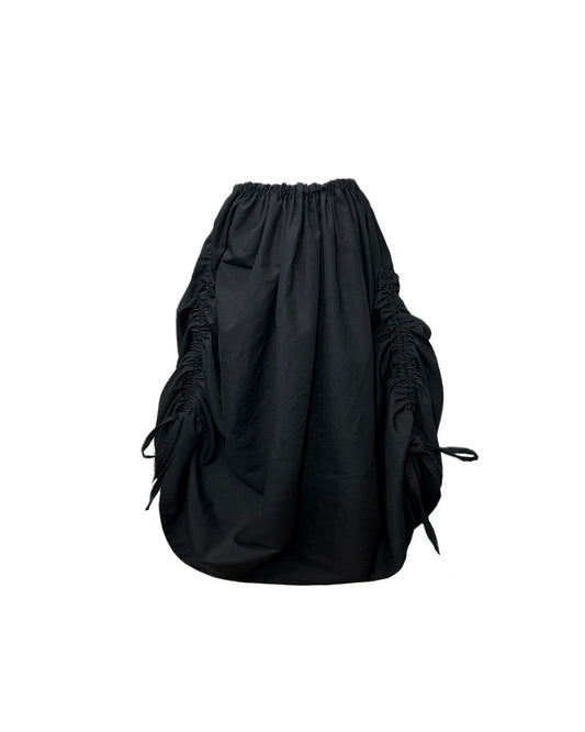 Noir Gathered Skirt